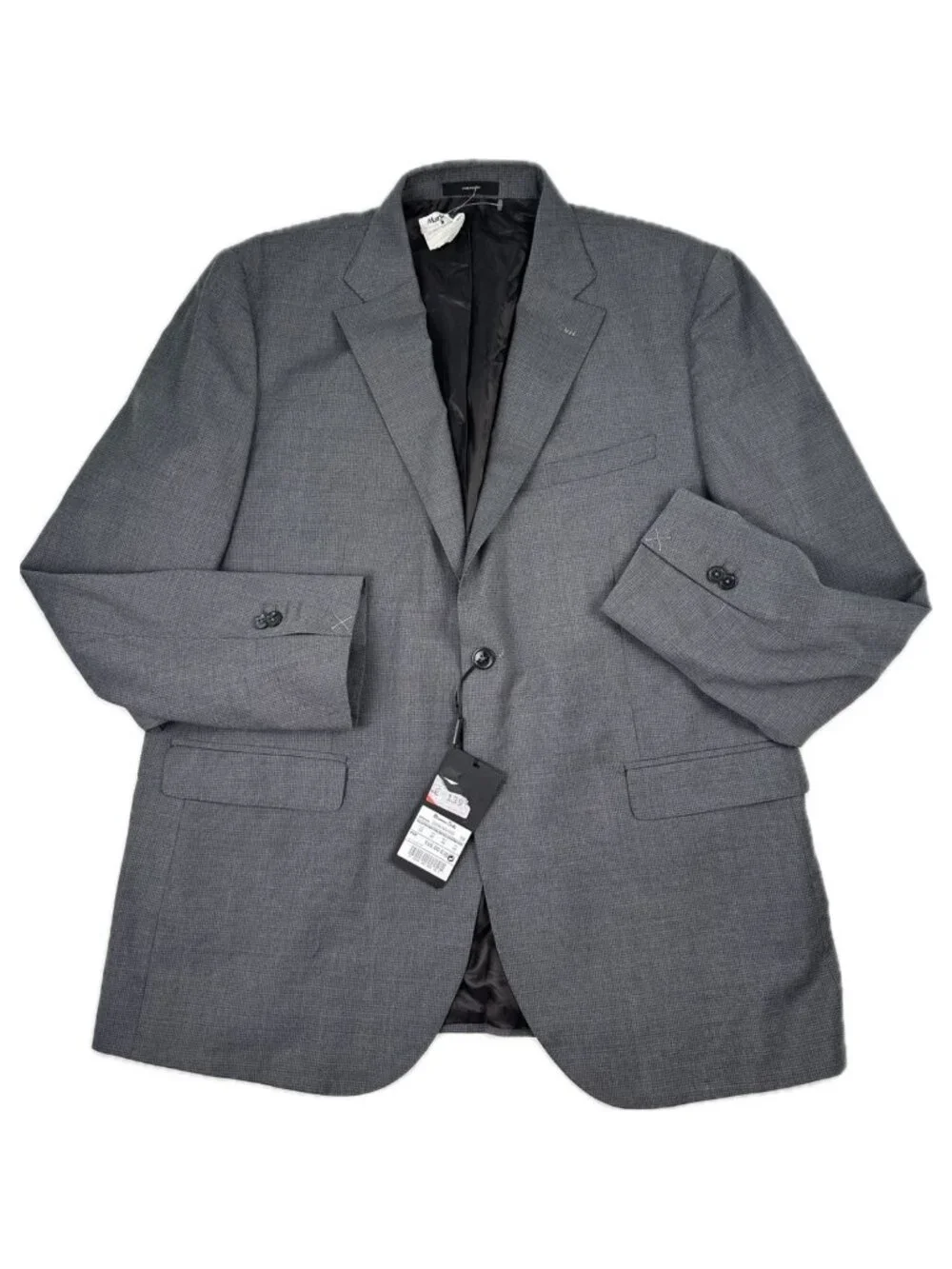 Massimo Dutti Men’s Extrafine wool grey blazer Sport Coat size 48R NWT